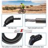 AllExtreme EXBCNLB Multipurpose 4 Digit Security Resettable Bike Cable Lock Heavy Duty Anti-Theft Protection Bicycle Safety Number Locks (3.6 feet/42 Inches)