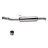 AllExtreme EX043B Angular Model Empty Free Flow Stylish Exhaust Silencer with Bush Compatible for Motorcycles (Chrome)
