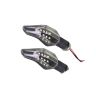 Allextreme EXLUI2P L-Type 12 LED Side Indicator Light Front Rear Universal Fit Turn Signal Lamp for Bikes and Motorcycles (Blue, 2 PCS)