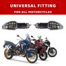Allextreme EXLUI2P L-Type 12 LED Side Indicator Light Front Rear Universal Fit Turn Signal Lamp for Bikes and Motorcycles (Blue, 2 PCS)