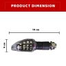 Allextreme EXLUI2P L-Type 12 LED Side Indicator Light Front Rear Universal Fit Turn Signal Lamp for Bikes and Motorcycles (Blue, 2 PCS)