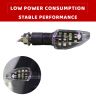 Allextreme EXLUI2P L-Type 12 LED Side Indicator Light Front Rear Universal Fit Turn Signal Lamp for Bikes and Motorcycles (Blue, 2 PCS)