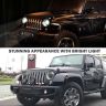 Allextreme 7 Inch Full Ring Round LED Headlight with Hi/Low Beam and Angel Eye Lamp for Harley Davidson Jeep Wrangler (Pack of 1)