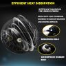 Allextreme 7 Inch Full Ring Round LED Headlight with Hi/Low Beam and Angel Eye Lamp for Harley Davidson Jeep Wrangler (Pack of 1)