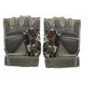 Allextreme EXLGHA1 Multipurpose Unisex Bike Racing Half Finger Gloves Breathable Comfortable Hand Gloves for Gym Biking Sports Cycling and Riding (Large, Army Green)