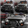 Allextreme EX7IFH2 7 Inch Round LED Headlight with Halo Angle Eyes & Hi/Low Beam Headlamp for Jeep Wrangler Harley Davidson (75W, 2 PCS)