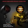 Allextreme EXUMTS2 Heavy Duty Motorcycle Turn Signal Side Indicator for Royal Enfield Bullet & Harley Davidson (Amber, 2 PCS)