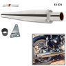 AllExtreme EX074 Wild Boar Silencer with Glasswool Compatible for Royal Enfield BS3 and BS4 Model Bullet 350cc and 500cc (Chrome)