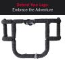 AllExtreme EXAFLGR Heavy Duty Metal Stainless Steel Air Fly Leg Guard Front Bike Safety Crash Bar with Black Rope Compatible for BS3 & BS4 Model Bullet 350cc & 500cc (Black)