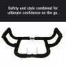 AllExtreme EXAFLGR Heavy Duty Metal Stainless Steel Air Fly Leg Guard Front Bike Safety Crash Bar with Black Rope Compatible for BS3 & BS4 Model Bullet 350cc & 500cc (Black)