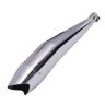 AllExtreme EX097 Black Tail Dolphin Silencer with Glasswool Compatible for BS3 and BS4 Model Royal Enfield Bullet 350cc and 500cc (Chrome with Black Tail)