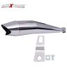 AllExtreme EX097 Black Tail Dolphin Silencer with Glasswool Compatible for BS3 and BS4 Model Royal Enfield Bullet 350cc and 500cc (Chrome with Black Tail)