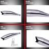 AllExtreme EX097 Black Tail Dolphin Silencer with Glasswool Compatible for BS3 and BS4 Model Royal Enfield Bullet 350cc and 500cc (Chrome with Black Tail)