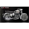 AllExtreme EX097 Black Tail Dolphin Silencer with Glasswool Compatible for BS3 and BS4 Model Royal Enfield Bullet 350cc and 500cc (Chrome with Black Tail)