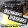 Allextreme EX6I6F2 6 LED Fog Light Bar 6 Inch Waterproof Driving Lamp with Mounting Bracket for Motorcycles and Cars (18W, White Light, 2 PCS)