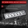 Allextreme EX6I6F2 6 LED Fog Light Bar 6 Inch Waterproof Driving Lamp with Mounting Bracket for Motorcycles and Cars (18W, White Light, 2 PCS)
