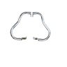 AllExtreme EXBSLG1 2 Rod Bike Rear Leg Guard Back Side Safety Crash Bar Compatible with BS3 and BS4 Model Royal Enfield Bullet 350cc and 500cc (Chrome)