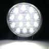 Allextreme EX14HW1 14 LED Round Fog Light Heavy Duty Off Road Driving CREE LED Work Light for All Bikes and Cars (42W, White Light, 1 PC)
