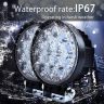 Allextreme EX14HW1 14 LED Round Fog Light Heavy Duty Off Road Driving CREE LED Work Light for All Bikes and Cars (42W, White Light, 1 PC)