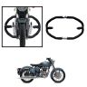 AllExtreme Heavy Duty Metal with Rope Stylist Real Customized 8 Bend Black Rope Safety Leg Crash Guard for Royal Enfield Bullet Classic 350/500, Standard and Electra