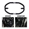 AllExtreme Heavy Duty Metal with Rope Stylist Real Customized 8 Bend Black Rope Safety Leg Crash Guard for Royal Enfield Bullet Classic 350/500, Standard and Electra