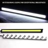 AllExtreme EX6WDRL Universal Ultra Bright Daytime Running LED Lights Waterproof Slim Chip COB LEDs Strip DRL Lamp for Cars (6W, White Light, 2 PCS)