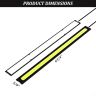 AllExtreme EX6WDRL Universal Ultra Bright Daytime Running LED Lights Waterproof Slim Chip COB LEDs Strip DRL Lamp for Cars (6W, White Light, 2 PCS)