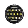 Allextreme EX13H1P 7inch Round Ring 13 LED Headlight with Turn Signal Lights for Jeep Wrangler (12-30V, 75W, Pack of 1)