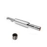 Allextreme EXLS19 Long Punjabi Empty Silencer with Bush Compatible for Royal Enfield BS3 and BS4 Model Bullet 350cc and 500cc (Chrome)