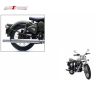 Allextreme EXLS19 Long Punjabi Empty Silencer with Bush Compatible for Royal Enfield BS3 and BS4 Model Bullet 350cc and 500cc (Chrome)
