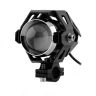 AllExtreme EXU5BW1 U5 CREE LED Fog Light Work Lamp with Hi/Low, Flashing Beam for Cars and Motorcycles (10W, White Light, 1 PC)