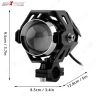 AllExtreme EXU5BW1 U5 CREE LED Fog Light Work Lamp with Hi/Low, Flashing Beam for Cars and Motorcycles (10W, White Light, 1 PC)