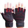 Allextreme EXHFG1R Cycling Gloves Mountain Bike Gloves Road Racing Bicycle Gloves Shockproof Gel Pad Breathable Riding Gloves Half Finger Biking Gloves (L)