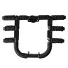 AllExtreme EX3RLGR Heavy Duty Metal Stainless Steel 3 Rod Leg Guard Front Bike Safety Crash Bar with Black Rope Compatible for BS3 and BS4 Model Royal Enfield Bullet 350cc and 500cc (Black)