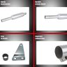 AllExtreme EX002 Empty Silencer Exhaust with Bush Compatible for Royal Enfield BS3 and BS4 Model Bullet 350cc and 500cc (Chrome)