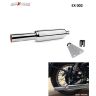 AllExtreme EX002 Empty Silencer Exhaust with Bush Compatible for Royal Enfield BS3 and BS4 Model Bullet 350cc and 500cc (Chrome)