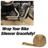 AllExtreme Silencer Wrap Bike Exhaust Heat Shield LENGTH-3 Metre for Bullet Electra Twinspark (Golden)