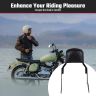 AllExtreme EXBT2HB Harley Style Heavy Duty Bike Pillion Backrest Passanger Rear Seat Back Support Rest Compatible for BS3 and BS4 Model Bullet 350cc and 500cc (Black)