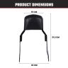 AllExtreme EXBT2HB Harley Style Heavy Duty Bike Pillion Backrest Passanger Rear Seat Back Support Rest Compatible for BS3 and BS4 Model Bullet 350cc and 500cc (Black)
