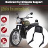 AllExtreme EXBT2HB Harley Style Heavy Duty Bike Pillion Backrest Passanger Rear Seat Back Support Rest Compatible for BS3 and BS4 Model Bullet 350cc and 500cc (Black)