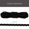 AllExtreme EX28LRB High Strength Leg Guard Rope Synthetic Towing Securing Rope Compatible for Bullet, Cars, Motorcycles, ATV and UTV (28M, Black)