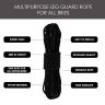 AllExtreme EX28LRB High Strength Leg Guard Rope Synthetic Towing Securing Rope Compatible for Bullet, Cars, Motorcycles, ATV and UTV (28M, Black)