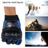 Allextreme EXKRGB1 Microfiber Towel Cleaning Cloth & Hard Rubber Knuckle Nylon Unisex Full Finger Gloves for Bikers & Riders (Black)