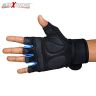Allextreme EXHG3OE Anti-Slip Half Finger Bike Gloves Breathable Microfiber Leather Shock Absorbing Gloves for Men and Women (Blue, Extra Large)
