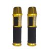 AllExtreme EXUGC2G 7/8 "22mm Universal Motorcycle Handlebar Grip Bike Handle Throttle Cover KTM Bajaj & Hero (2 Pc, Golden)