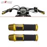 AllExtreme EXUGC2G 7/8 "22mm Universal Motorcycle Handlebar Grip Bike Handle Throttle Cover KTM Bajaj & Hero (2 Pc, Golden)
