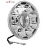 Allextreme EX9LHG1 7 Inch Round 9 LED White Headlight with High/Low DRL Fog Lamp for Motorcycle Bikes and Cars (45W, White & Red, 1 PC)