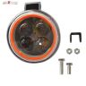 Allextreme EX4LD1O 20W Fog Light Spot Beam Waterproof Round Driving Work Light with Orange Outer Ring for Motorcycles Jeeps Trucks Boats and Cars (White & Orange, 1 PC)
