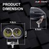 Allextreme EX2OF1P 2 LED Oval CREE Fog Light Off Road Driving Projector Lamp with Mounting Brackets for Motorcycles and Cars (20W, White Light, 1 PC)