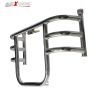 AllExtreme EXAFLGC Heavy Duty Metal Stainless Steel Air Fly Leg Guard Front Bike Safety Crash Bar Compatible for BS3 & BS4 Model Bullet 350cc & 500cc (Chrome)
